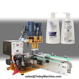 Desktop Pneumatic Food Juice Drink Plastic Bottle Lid Screw Capping Machine