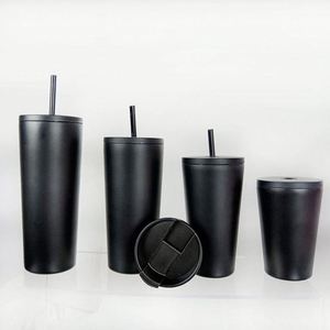 Gobelets à café réutilisables de 12 oz, 16 oz, 20 oz, 24 oz avec couvercle, gobelet isotherme de voyage, tasse en acier inoxydable, thermos pour boissons chaudes et froides - Product Image 1
