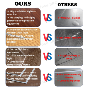 Vinyl gạch nhựa nhà máy trực tiếp chống cháy ánh sáng dập nổi ashtree Mô Hình 4mm 5.5mm 6mm 7.5mm SPC sàn cho bệnh viện - Product Image 5