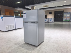 Double Door Small Size Fridge Top Mounted Freezer 80Liter for Apartment, Office, School, Home, Customer Brand Glass Door Fridge - Product Image 3