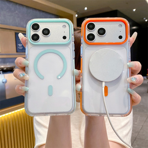 <span class=keywords><strong>Cover</strong></span> Protettiva Magnetica <span class=keywords><strong>Trasparente</strong></span> di Lusso per iPhone 18 Pro Max, Stile Macaron, per <span class=keywords><strong>Apple</strong></span> 17 Pro Max - Product Image 5
