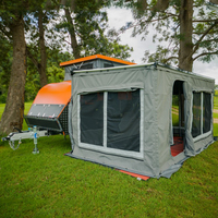 Nouvelle caravane hybride tout-terrain Ecocamper 2022 avec tente surélevée et panneaux solaires