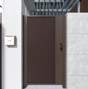 Portail de jardin <span class=keywords><strong>gris</strong></span> en <span class=keywords><strong>fer</strong></span> forgé, modèle simple, pour villa, vente en gros, dernière collection - Product Image 6