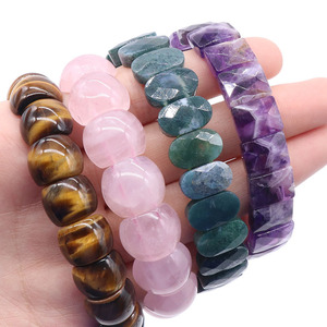 Top Bán Hàng Cây Của Cuộc Sống Agate Đá Quý Chakra Đính Cườm Vòng Đeo Tay Quyến Rũ Màu Hồng Tinh Thể Tự Nhiên Đá Vòng Đeo Tay - Product Image 3