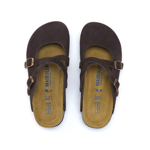 Sandalias de Mujer de Alta Calidad, Suaves, con Suela Gruesa, Diseño de Tiras Cruzadas, Personalizadas, Tipo Mule, de Gamuza, con Suela de <span class=keywords><strong>EVA</strong></span> Antideslizante y Cómodas - Product Image 5