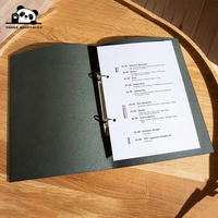 Couverture de menu personnalisée en simili cuir souple avec logo pour restaurants et hôtels