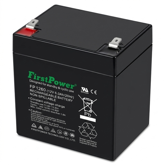 OEM FP1260 12V 6Ah VRLA Rechargeable Backup Battery for UPS Alarm System Lighting & Access Control-Stable Output