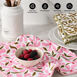Serviettes de cuisine en microfibre gaufrée réutilisables, vente en gros, serviettes de cuisine personnalisées - Product Image 5