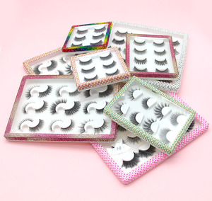 Pestañas postizas mullidas, respetuosas con el medio ambiente, a granel, de visón, pelo humano, venta al por mayor, 25mm - Product Image 1