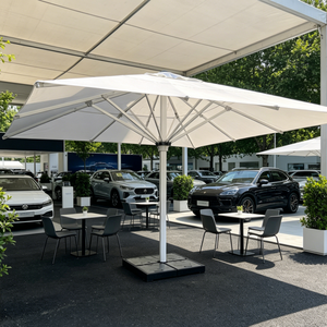 Parasol commercial grand format d'extérieur avec mât central, étanche, résistant aux UV, télécommande, structure en aluminium pour jardin et terrasse - Product Image 1