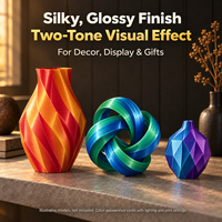 Filament d'imprimante 3D PLA soyeux bicolore Ridory 1 kg bleu violet finition brillante pour œufs de dragon et modèles fantastiques