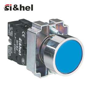 सी और हेल 10a 22 मिमी xb2-सिल्वर सेल्फ-रीसेटिंग इलेक्ट्रॉनिक फ्लैट मेटल पुश बटन - Product Image 5