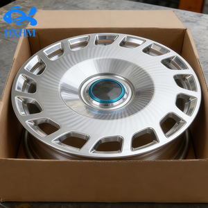 Jantes Dub Floaters Polished Silver Turbine Disc, 15 pouces, 19x8.5J, 5x112, à cinq branches, forgées, finition aérodynamique, jante en alliage de rechange - Product Image 4