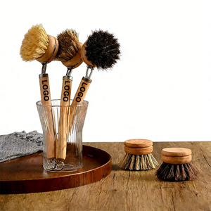 Spazzola per Piatti con Logo Personalizzato, Spazzola Delicata per Pulizia, Spugna Ecologica in Bambù per Cucina, Spazzole per Lavaggio a Zero Sprechi - Product Image 1