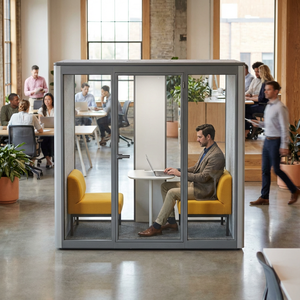 Cabine individuelle en aluminium pour la réduction du bruit, design moderne pour les réunions de bureau, bureau à domicile, appartements, immeuble de bureaux, hôtel - Product Image 2