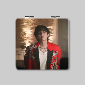 批发KPOP偶像邦坦男孩V泰亨冬季前方双面方形可折叠便携式化妆镜 - Product Image 6