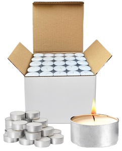 Pure Natural Raw Organic Handmade Beeswax Tea Light Candles with Plastic <b>Cup</b> for Valentine's Day & Halloween Tea Light Candles - Product Image 1