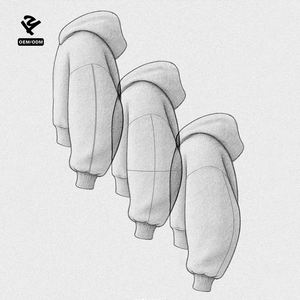 F5716 Custom <strong>Hoodies</strong> Heavyweight Streetwear Crop Cut Big Hoodie Solid Boxy Fit Oversized Cropped <strong>Hoodies</strong> Mens Winter Clothes - Product Image 3