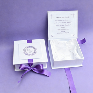 Scatola Regalo Personalizzata con Logo, Confezione Ecologica in Carta Bianca con Nastro per San Valentino - Product Image 4