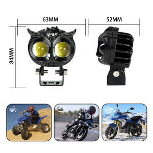 LiuHJG Nuova Versione Aggiornata Bianca e Gialla 20W Faro Fendinebbia Impermeabile per Moto con Funzioni Occhio del Diavolo - Product Image 5