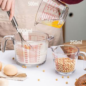 Tasses à mesurer en verre grande capacité personnalisées pour la vente en gros, avec échelle de température élevée, pour la cuisine domestique et la pâtisserie (lait) - Product Image 4