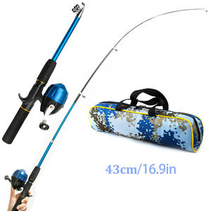Caña de Pescar y Carrete para Niños de 1.5m al por Mayor, para Principiantes, Mini Sección Corta, Señuelo, Pesca Marina - Product Image 2