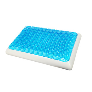 Gel <b>Memory</b> Foam <b>Pillow</b> 60x40x12cm Rectangle Light Blue Temperature Regulating Bed <b>Pillow</b> - Product Image 1