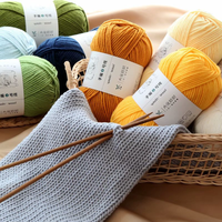 Venta al por mayor de fábrica: Hilo de algodón peinado de 6 cabos, 100g, ideal para bufandas, gorros y ganchillo a mano.