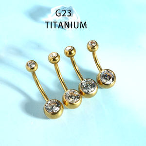 G23 f136 टाइटेनियम पेट बटन छल्ले के लिए नाभि बारबेल स्टड 6-10-12-14mm - Product Image 5