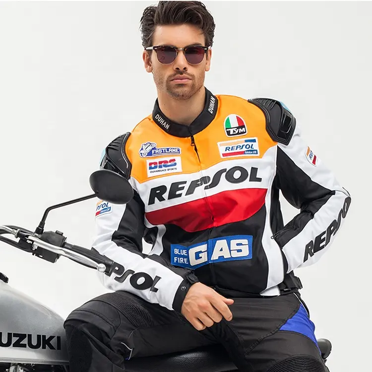 DUHAN Motorcycle Racing Style Jacke für Männer mit Schulter panzern aus Aluminium legierung Chaqueta Moto