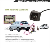 Stock UE vente chaude Erisin ES586 AHD 1080P ligne de guidage haute résolution caméra de recul de voiture pour NTSC/PAL CVBS caméra GPS Radio
