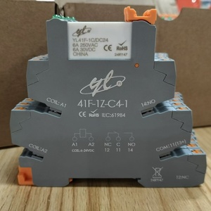 Tùy chỉnh tiếp sức thu nhỏ 24V <span class=keywords><strong>PLC</strong></span> điều khiển công nghiệp tiếp sức ổ cắm 6.22mm Độ dày vít loại điện năng thấp DIN đường sắt - Product Image 6