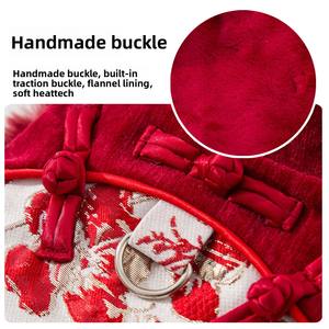 Chaleco de Felpa Estilo Nacional para Perros y Gatos, Ropa Festiva para Bichón, para Perros Pequeños y Medianos, Otoño Invierno Año Nuevo - Product Image 5