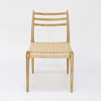 Chaise de bistrot en bois de frêne tressée à la main, style simplicité, la plus vendue en gros – Chaise de salle à manger en bois massif pour la maison et les restaurants