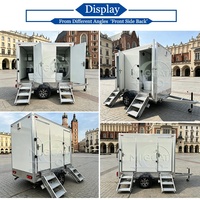 Promotion : Remorque WC Mobile 2 Postes à Essieu Unique avec Lavabo et Miroir pour Événements Extérieurs et Chantiers