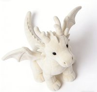 Peluche Dragon Blanc Personnalisable en Polyester et Coton PP Brodé – Cadeau d'Anniversaire – Service OEM – Poupée de Collection Animaux Fantastiques