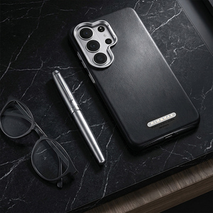 Coque de téléphone en cuir PU électroplaqué magnétique en gros pour Samsung S26 S23 S24 Ultra S25 Plus, compatible avec la charge sans fil et antichoc - Product Image 5