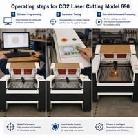 Graveuse laser de qualité industrielle 6090 80W 100W CNC de bureau pour le bois et l'acrylique, machine de découpe laser
