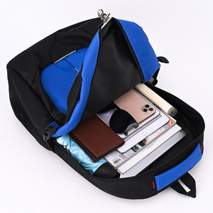 Blue Black Daypack Multiple Compartments Adjustable Straps Leisure Travel Backpack Unisex Spring 2025 - Product Image 2
