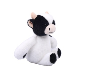 Peluche di mucca bianco nero seduta <span class=keywords><strong>animali</strong></span> di peluche realizzati in tessuto di <span class=keywords><strong>visone</strong></span> ricamato Technics in cotone tre dimensioni per alleviare lo Stress - Product Image 6