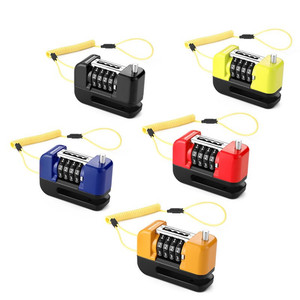 YueliBicycle Combination Disc Brake <b>Lock</b> Metal <b>Portable</b> With Cable For Outdoor Riding Mountain Bike - Product Image 1