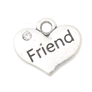 All'ingrosso <span class=keywords><strong>lettere</strong></span> a forma di cuore in lega mamma papà amico Nana sorella padrino famiglia fai da te ciondolo accessori per gioielli - Product Image 4