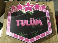 Caja de mensajes personalizada, tablero de letras, barra LED, tablero de mensajes acrílico, luz led, proveedor de fiestas, presentador de botellas de club nocturno vip