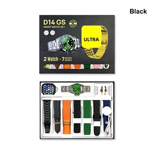Montre de luxe à quartz, 7 bracelets, S9 <span class=keywords><strong>Ultra</strong></span>, tracker de fitness doré, étanche IP67, coffret cadeau, 2 montres, D14 GS <span class=keywords><strong>Ultra</strong></span>, montre connectée - Product Image 6