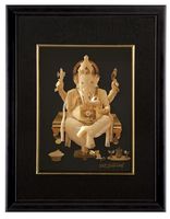 Décoration de la maison personnalisé feuille d'or Art peinture bouddhisme 24k feuille d'or 3d indien dieu feuille d'or Portrait cadre