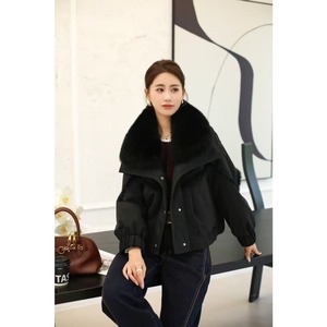 OFTBUY 2026 Nouvelle <span class=keywords><strong>Parka</strong></span> Courte pour <span class=keywords><strong>Femme</strong></span> avec Col en Fourrure de Renard, Doudoune Rembourrée Épaisse et <span class=keywords><strong>Imperméable</strong></span> pour l'Hiver - Product Image 2