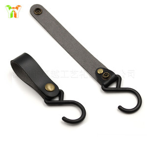 Crochets simples en cuir PU, crochets en forme de S pour linge de camping en plein air, crochets en cuir pour cuisine domestique - Product Image 3