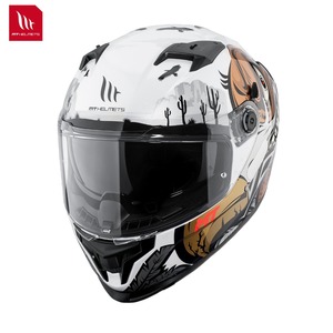 หมวกกันน็อคสำหรับมอเตอร์ไซค์ MT Helmets แบบเต็มใบ ดีไซน์กราฟิก วัสดุ ABS  พร้อมแผ่นปิดหน้าใส ได้รับมาตรฐาน ECE  ระบบปลดเร็ว - Product Image 2