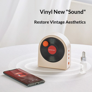 Enceinte <span class=keywords><strong>Bluetooth</strong></span> vintage style tourne-disque - Audio portable avec carte TF et diffuseur d'aromathérapie - Product Image 5