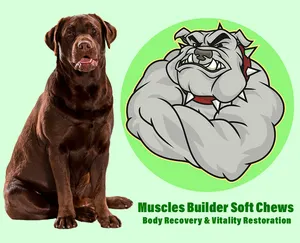 Soporte muscular para perros, masticables suaves (razas de toros, pit bulls, matones), aumenta el peso natural saludable, suplemento de ganancia muscular Bully